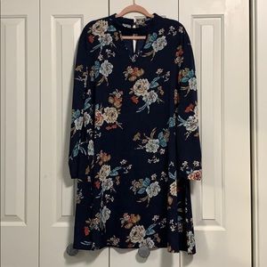 Navy Floral Dress